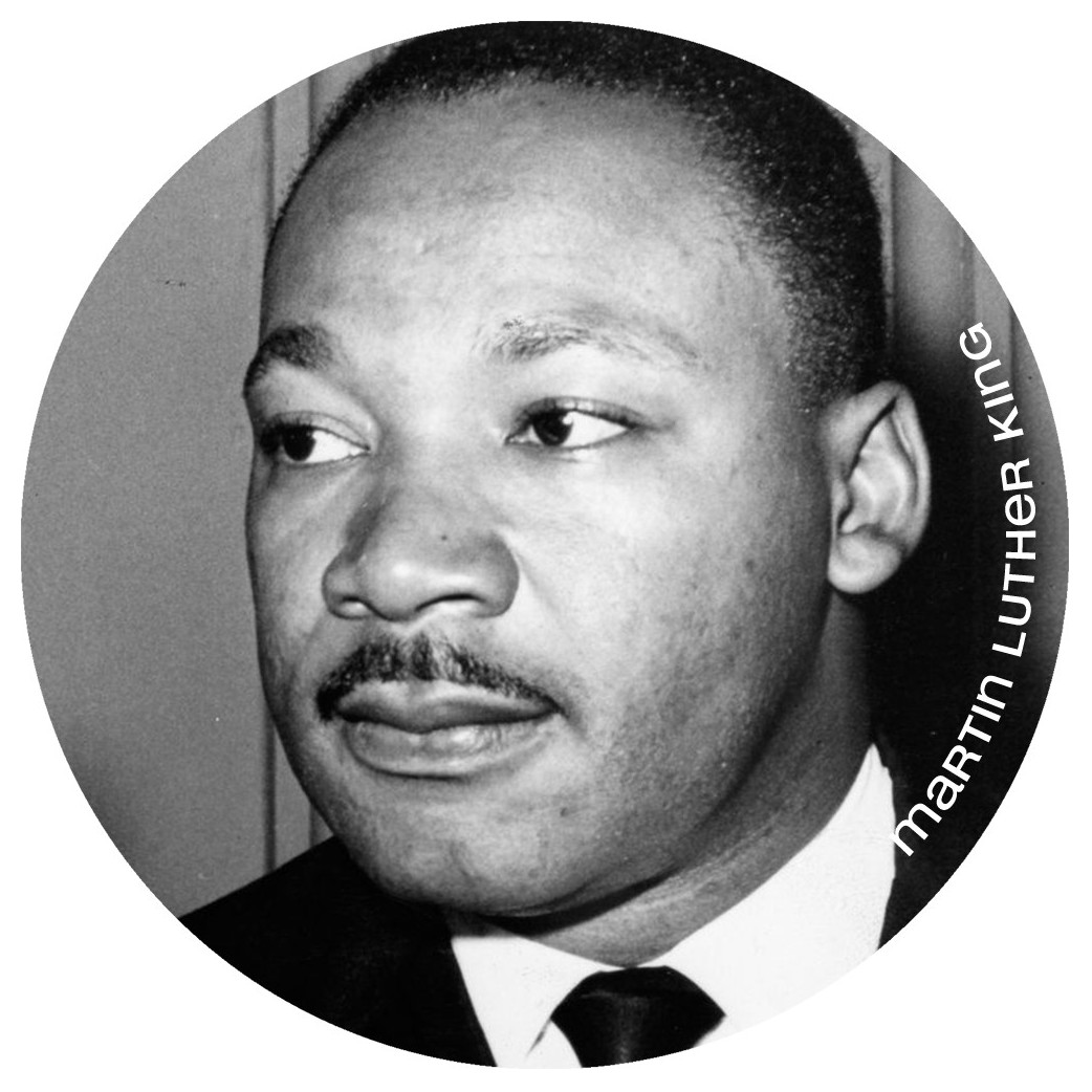martin Luther king - 15cm - Sticker/autocollant