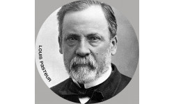 Sticker /autocollant  : Louis Pasteur  - 20cm