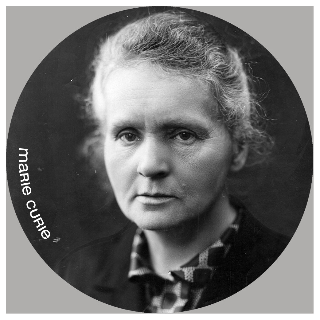 Marie Curie (10x10cm) - Sticker/autocollant