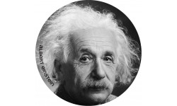 Albert Einstein (15x15cm) - Sticker/autocollant