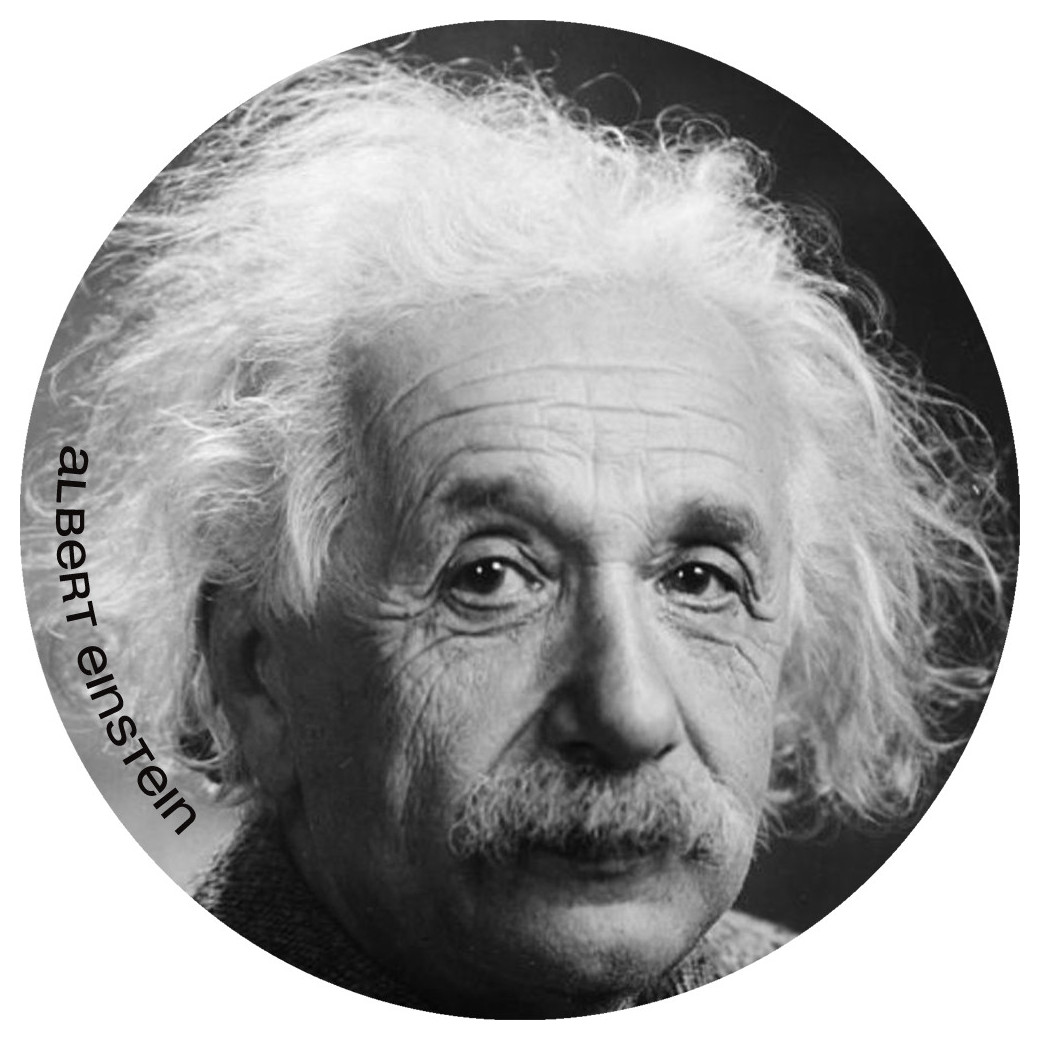 Albert Einstein (10x10cm) - Sticker/autocollant