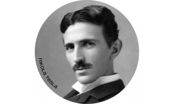 Nikola Tesla (15x15cm) - Sticker/autocollant