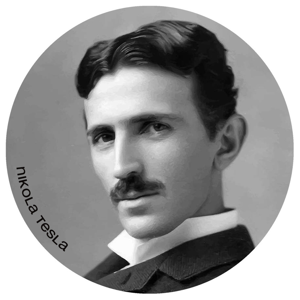 Nikola Tesla (5x5cm) - Sticker/autocollant