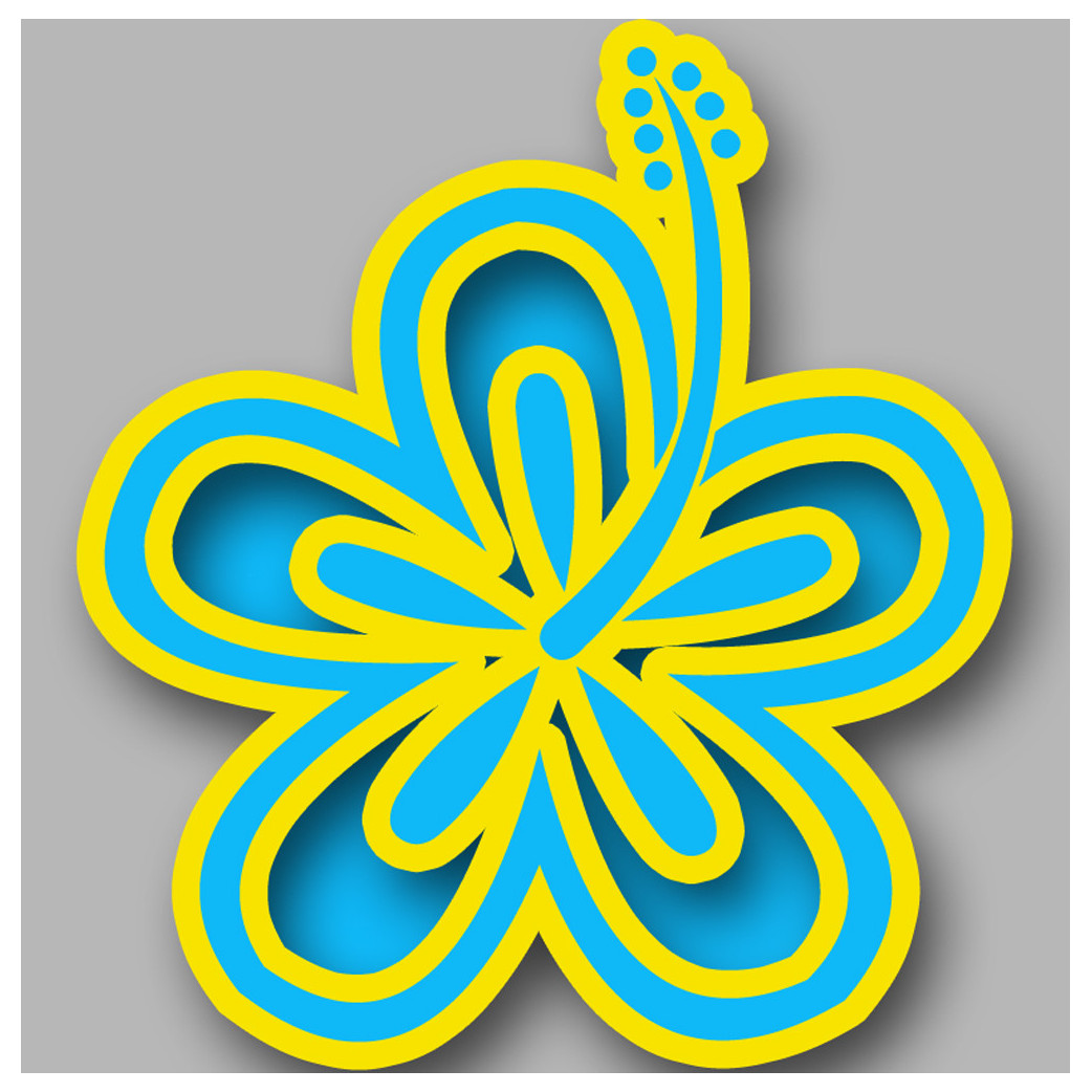 Repère fleur 24 - 5cm - Sticker/autocollant