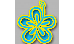 Repère fleur 24 - 15cm - Sticker/autocollant
