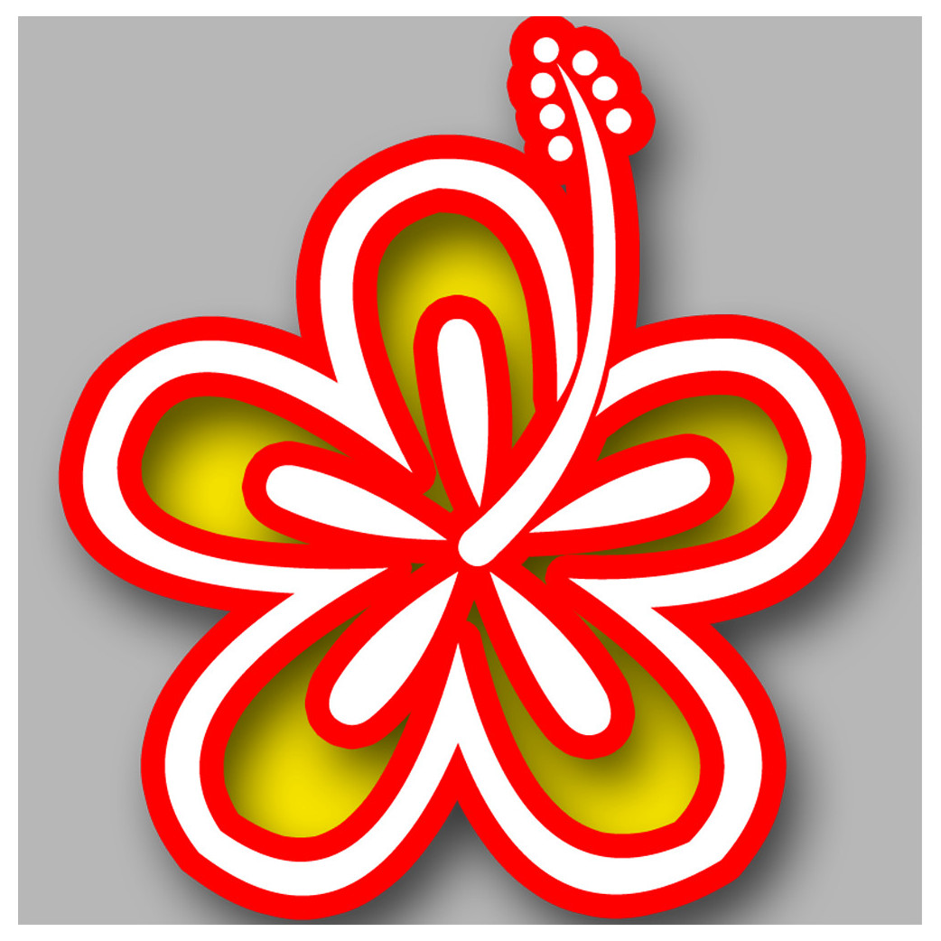 Repère fleur 21 - 15cm - Sticker/autocollant