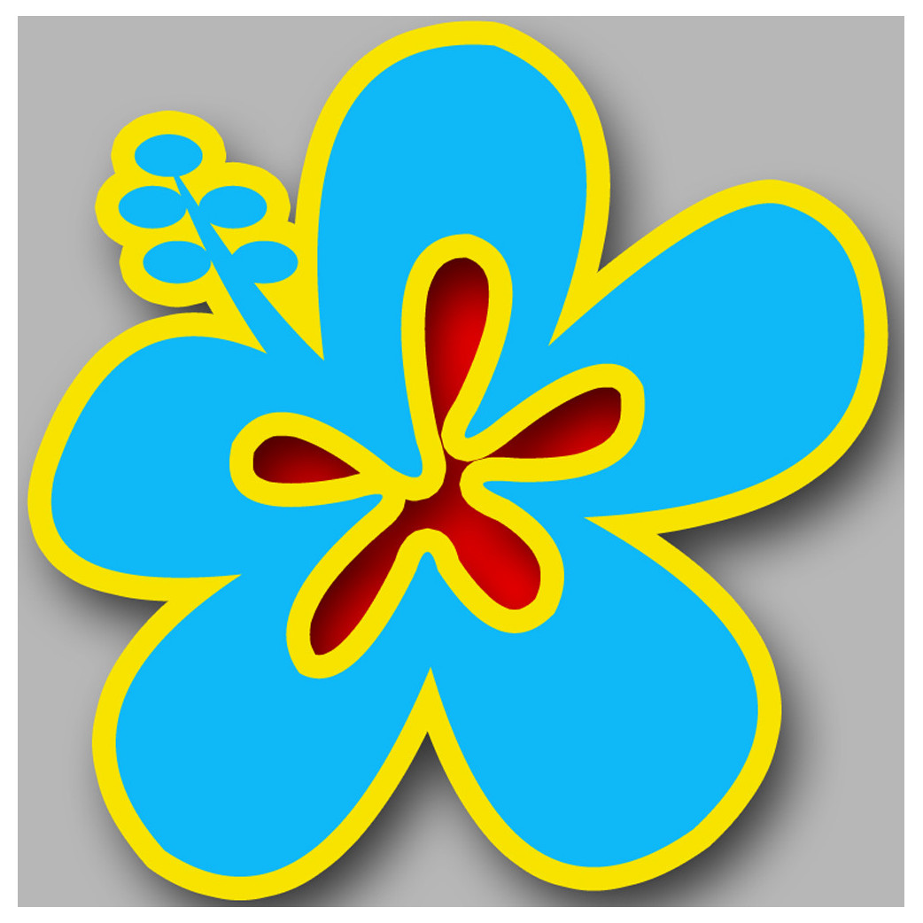 Repère fleur 19 - 5cm - Sticker/autocollant