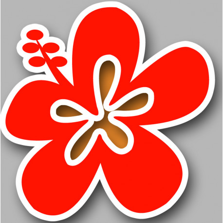 Repère fleur 17 - 15cm - Sticker/autocollant