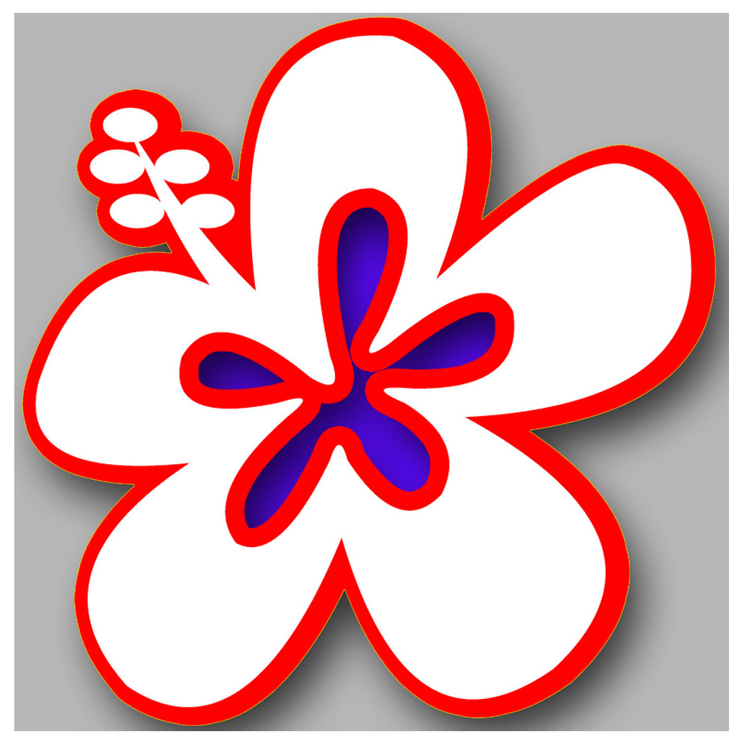 Repère fleur 16 - 5cm - Sticker/autocollant