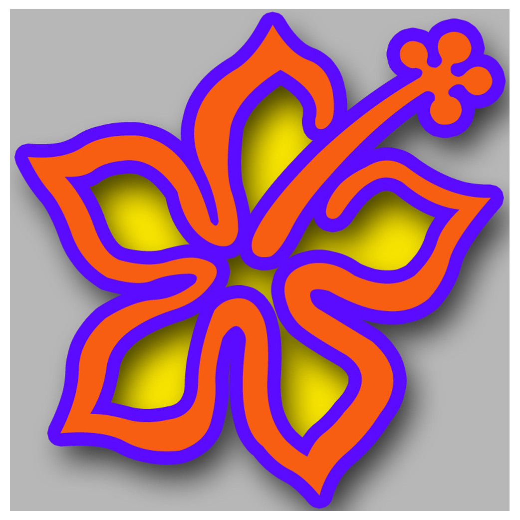 Repère fleur 15 - 20cm - Sticker/autocollant