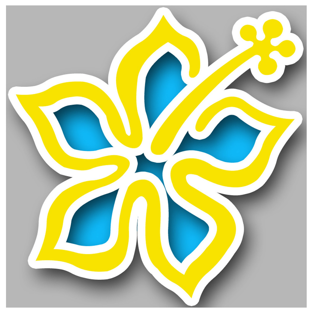 Repère fleur 13 - 20cm - Sticker/autocollant