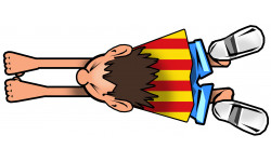 attrape voiture Catalan - 14x6cm - Sticker/autocollant