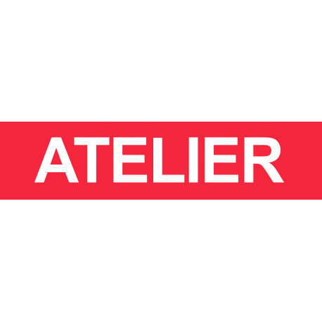 ATELIER rouge - 29x7cm - Sticker/autocollant