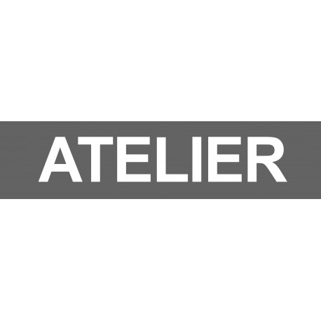ATELIER gris - 15x3,5cm - Sticker/autocollant