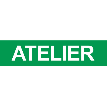 ATELIER vert - 29x7cm - Sticker/autocollant