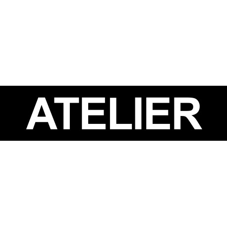 ATELIER noir - 29x7cm - Sticker/autocollant