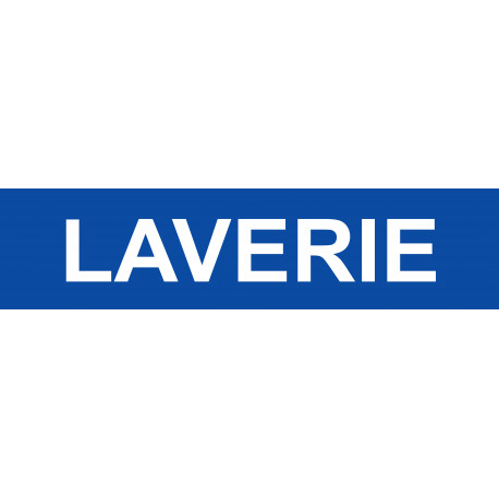 LAVERIE bleu - 29x7cm - Sticker/autocollant