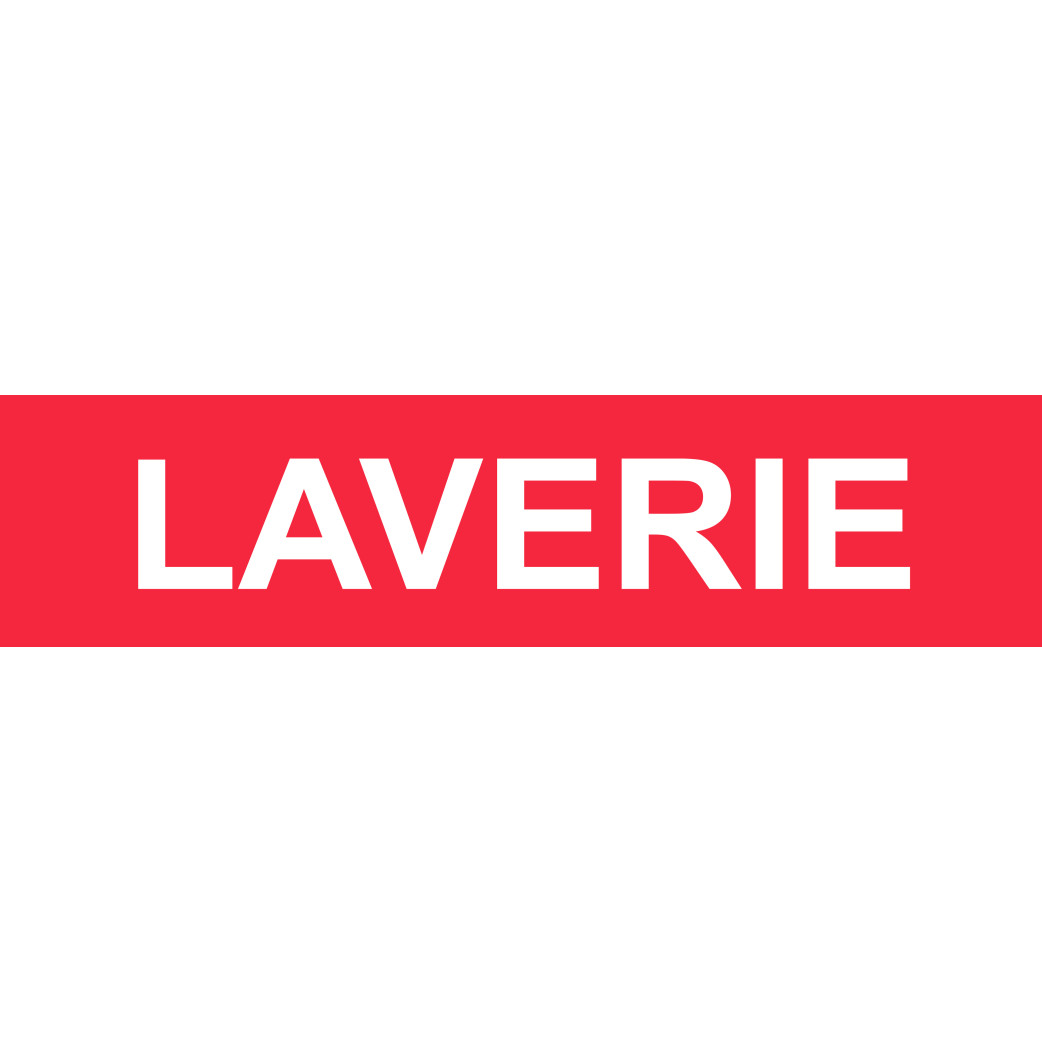 LAVERIE rouge - 15x3,5cm - Sticker/autocollant