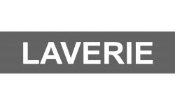 LAVERIE gris - 15x3,5cm - Sticker/autocollant