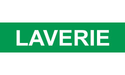 LAVERIE vert - 29x7cm - Sticker/autocollant