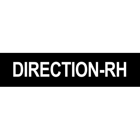 DIRECTION RH noir - 15x3,5cm - Sticker/autocollant