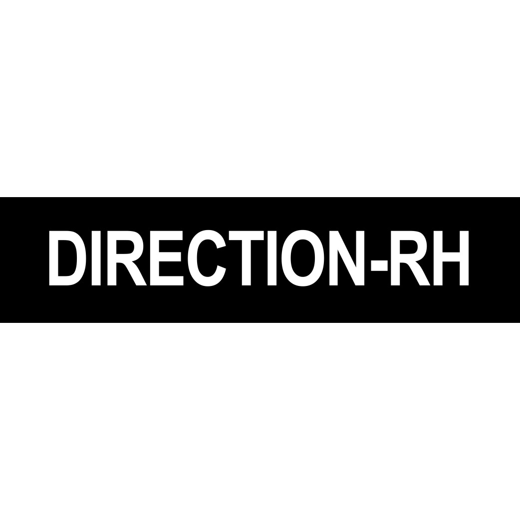 DIRECTION RH noir - 29x7cm - Sticker/autocollant