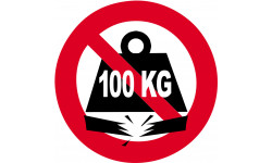 Charge maximale 100 KG - 20cm - Sticker/autocollant