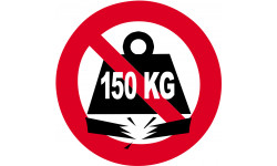 Charge maximale 150 kilos - 20cm - Sticker/autocollant