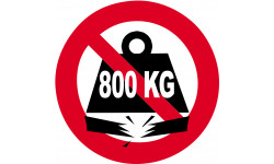 Charge maximale 800 kilos - 5cm - Sticker/autocollant