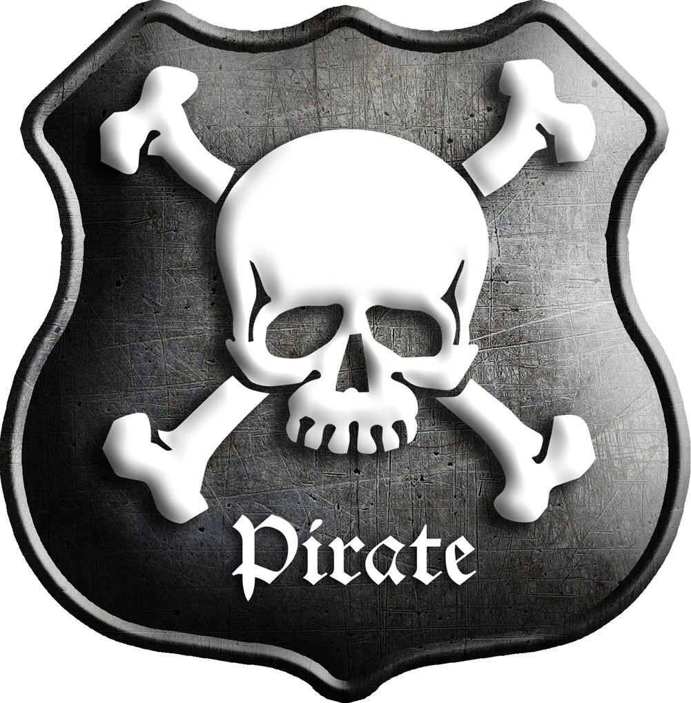 Crâne Pirate (10x10cm) - Sticker/autocollant