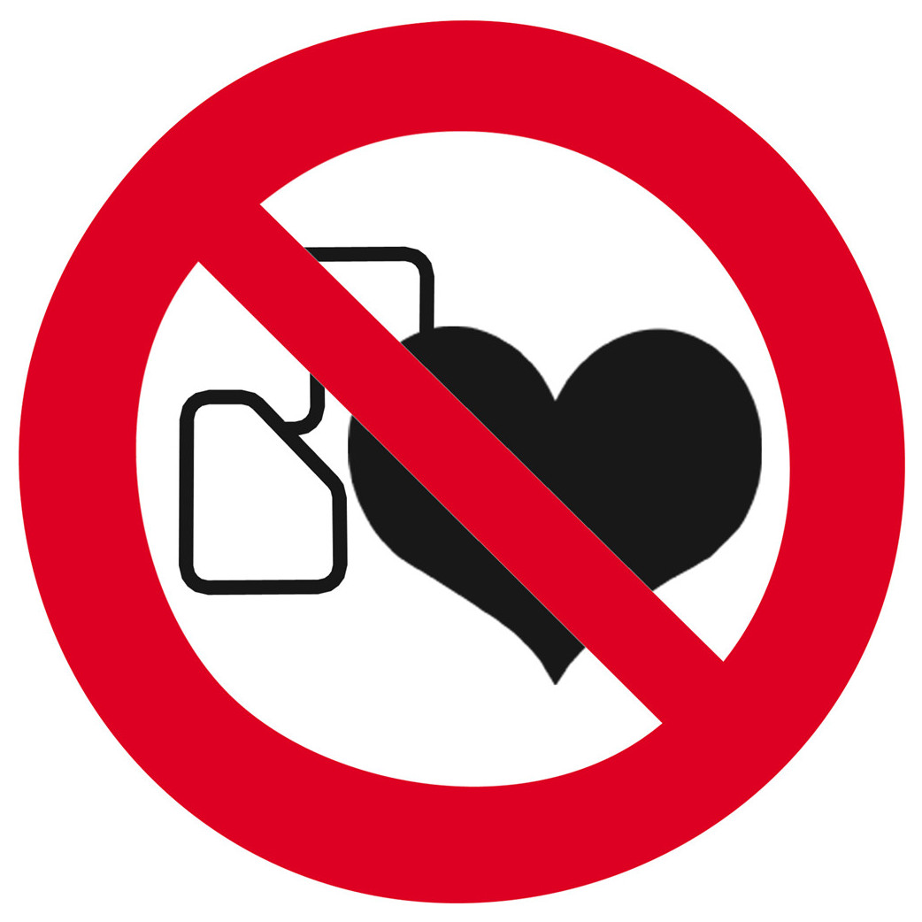 Interdit aux personnes portant un stimulateur cardiaque - 15cm - Sticker/autocollant