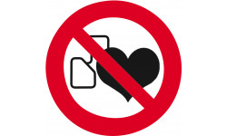 Interdit aux personnes portant un stimulateur cardiaque - 15cm - Sticker/autocollant