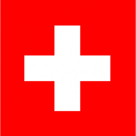 drapeau officiel Suisse : 13x13cm - Sticker/autocollant