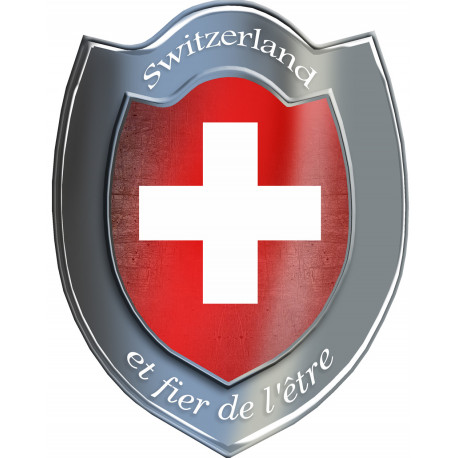  Suisse et fier de l'être - 15x11,8cm - Sticker/autocollant
