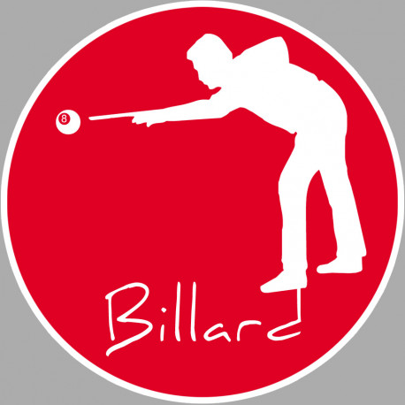 Billard - 10cm - Sticker/autocollant