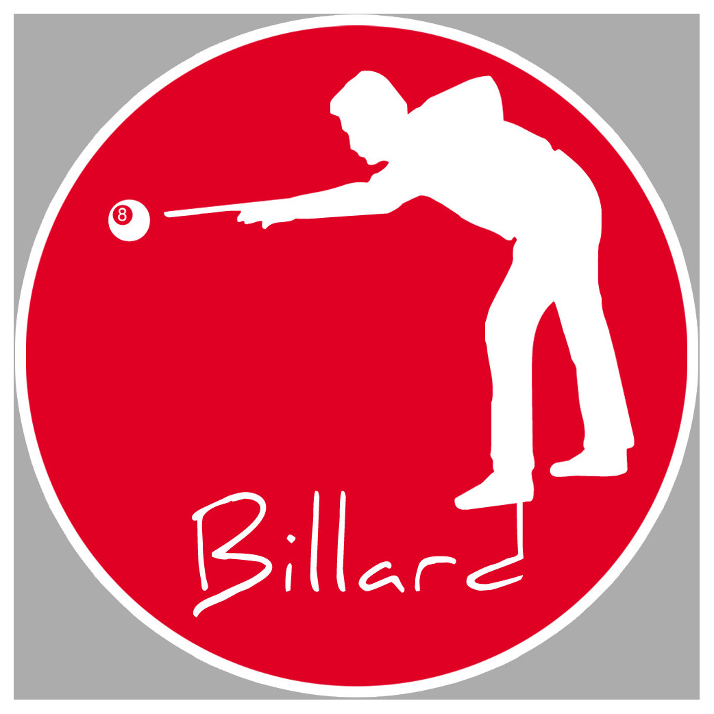Billard - 15cm - Sticker/autocollant