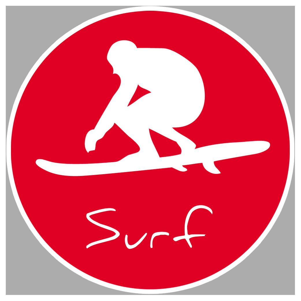 Surf - 15cm - Sticker/autocollant