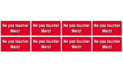 Ne pas toucher - 8fois 6x3 cm - Sticker/autocollant