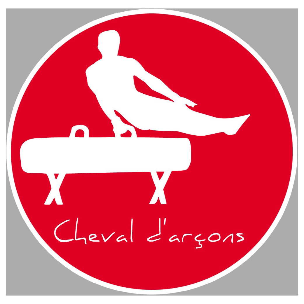 Cheval d'arçons - 5cm - Sticker/autocollant