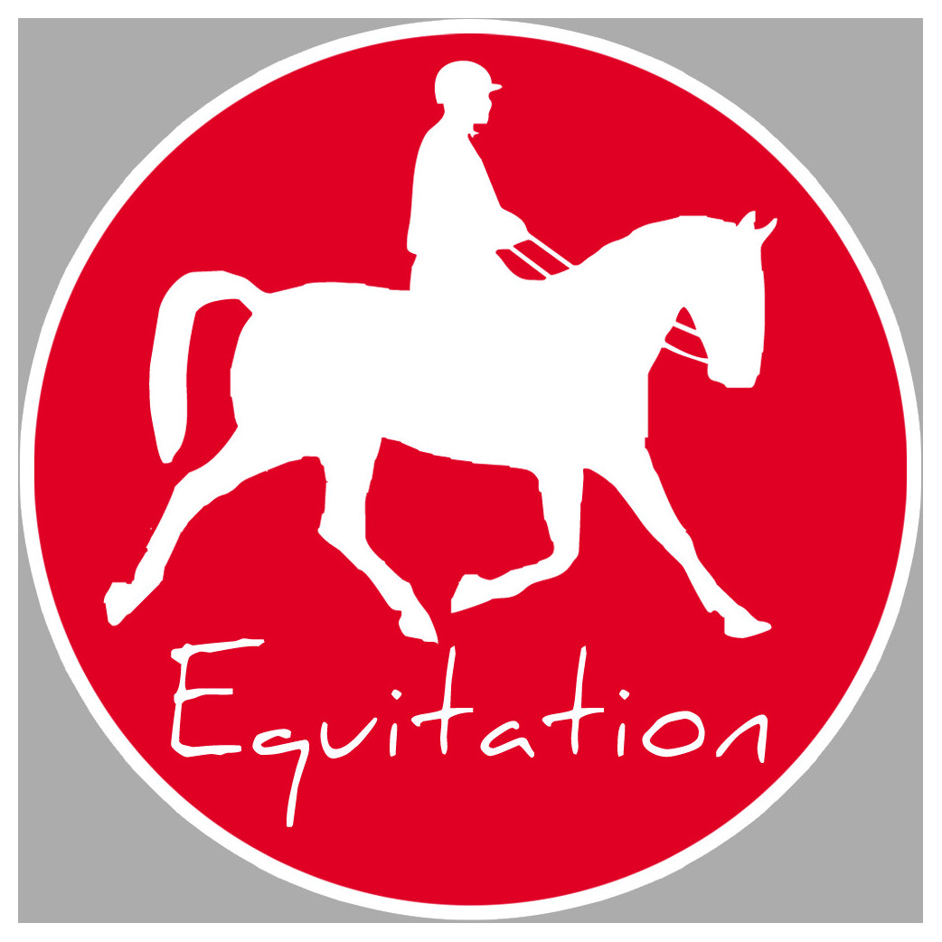 Équitation - 10cm - Sticker/autocollant