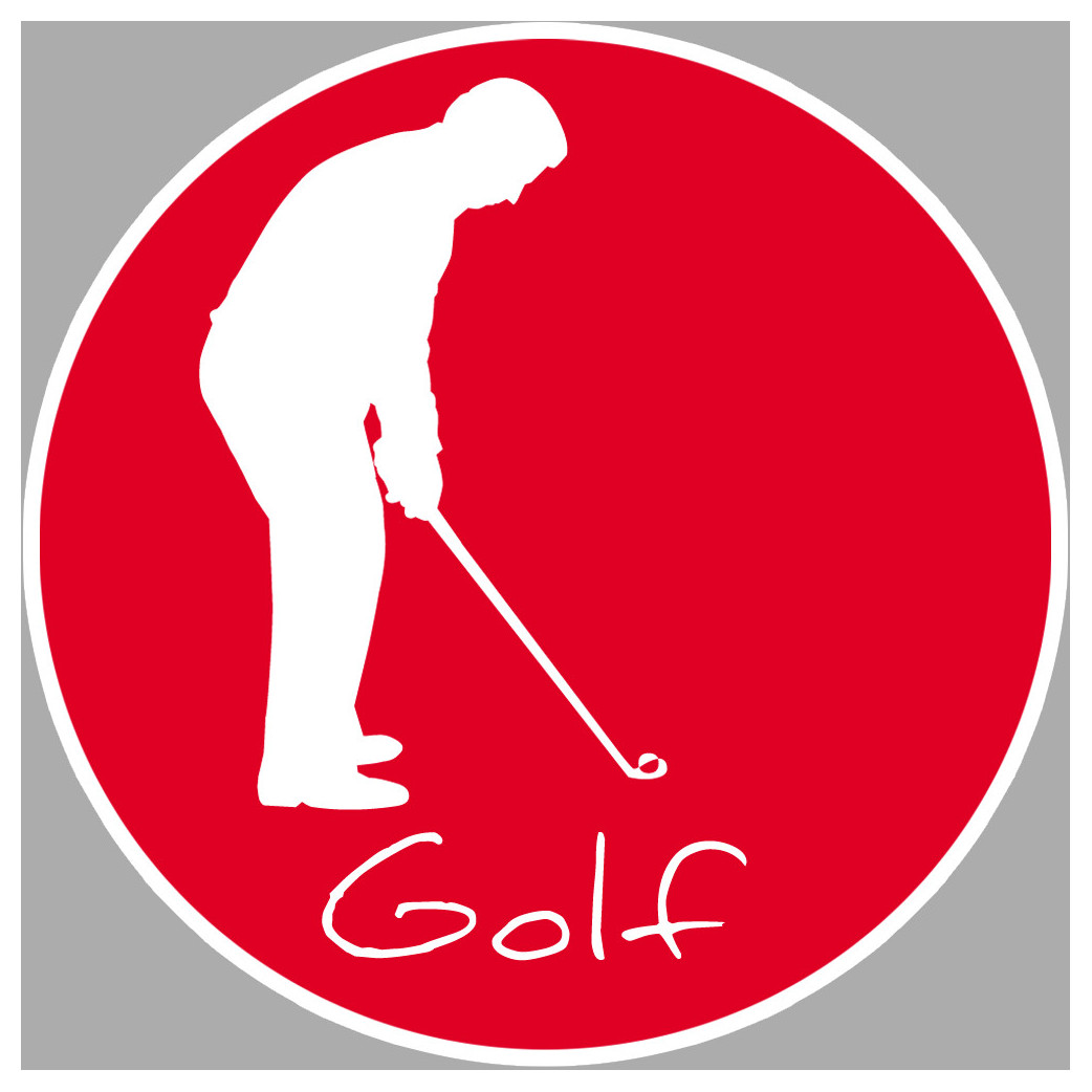 golf - 10cm - Sticker/autocollant