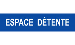 ESPACE  DÉTENTE bleu - 15x3,5cm - Sticker/autocollant