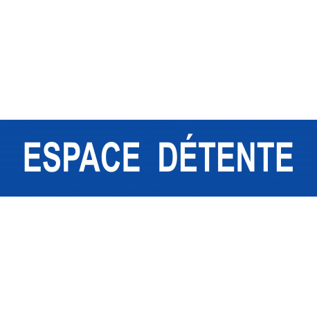 ESPACE  DÉTENTE bleu - 15x3,5cm - Sticker/autocollant