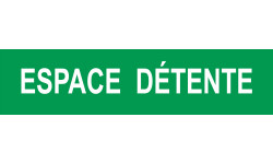 ESPACE  DÉTENTE vert - 29x7cm - Sticker/autocollant