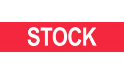 local STOCK rouge - 29x7cm - Sticker/autocollant