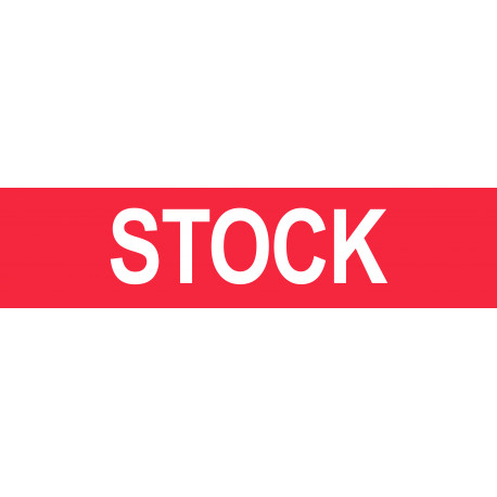 local STOCK rouge - 29x7cm - Sticker/autocollant