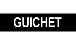 GUICHET NOIR - 15x3,5cm - Sticker/autocollant
