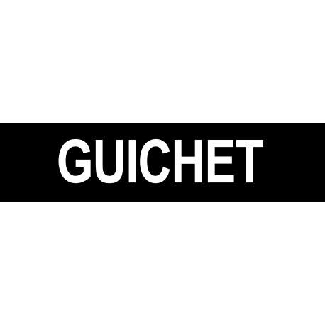 GUICHET NOIR - 15x3,5cm - Sticker/autocollant