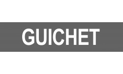 GUICHET GRIS - 15x3,5cm - Sticker/autocollant