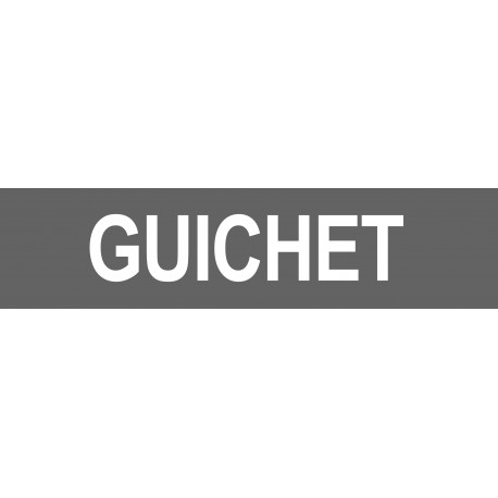GUICHET GRIS - 15x3,5cm - Sticker/autocollant
